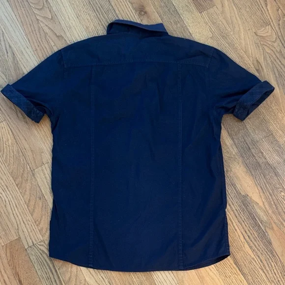 Burberry London Blue Label Men's Navy Blue Short Sleeve Shirt Size: LL Japan - Picture 11 of 13